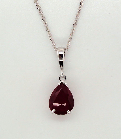 Pear Shape Ruby Necklace 232-00372