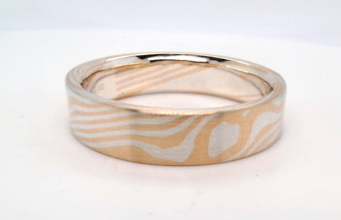 6mm Custom Mokume Gane Ring size 13.75 675-00178