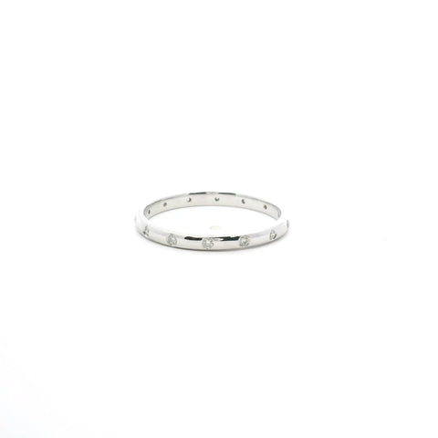 WHITE GOLD FLUSH-SET DIAMOND BAND 110-06385