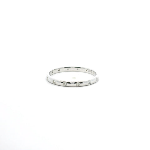 WHITE GOLD FLUSH-SET DIAMOND BAND 110-06385