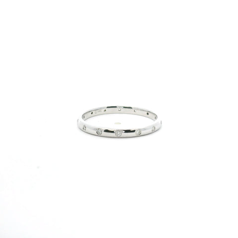 WHITE GOLD FLUSH-SET DIAMOND BAND 110-06385