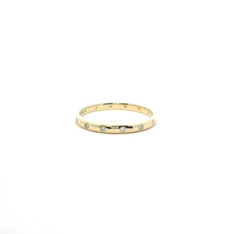 YELLOW GOLD FLUSH-SET DIAMOND BAND 110-06386