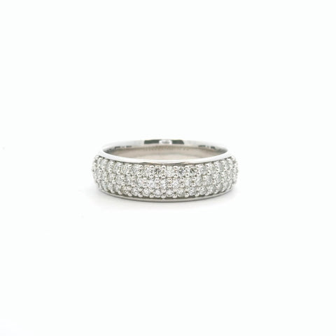 White Gold Pave Diamond Ring