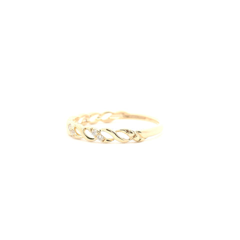 YELLOW GOLD NATURAL DIAMOND FASHION RING 110-06396