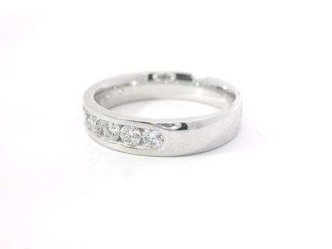 White Gold .56CTW ROUND CHANNEL SET BAND 110-06457