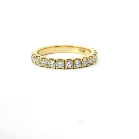 14KT YELLOW GOLD FRENCH SET DIAMOND BAND 110-06482