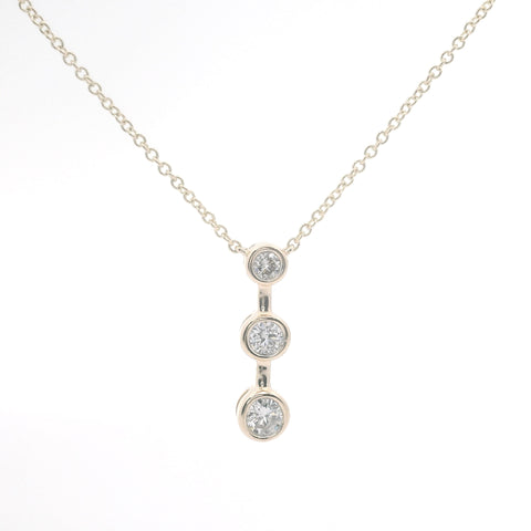 Gold & Natural Diamond 3-Stone Pendant