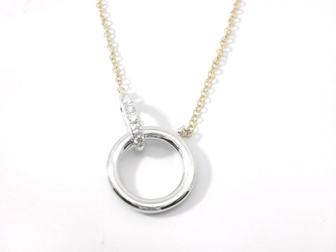 Two Tone Circle Necklace 165-00447
