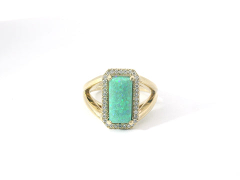 Split Shank Opal Halo Ring 200-04068