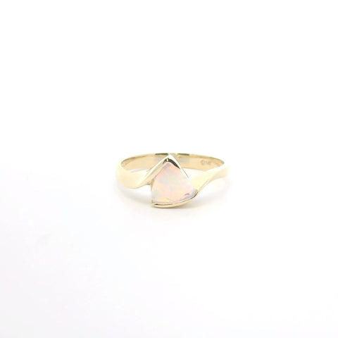 YELLOW GOLD OPAL SOLITAIRE RING 200-04181