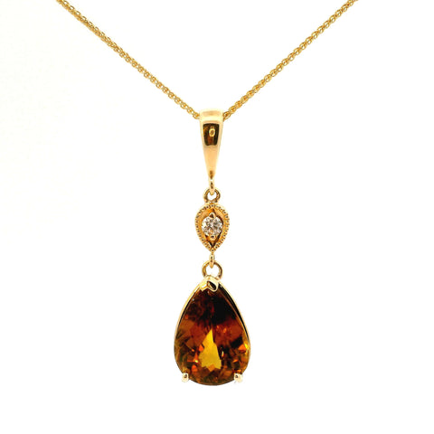 14KT YELLOW GOLD SPHENE PENDANT 230-02397