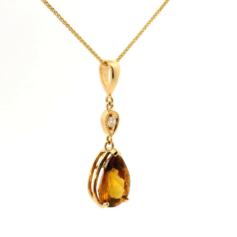 14KT YELLOW GOLD SPHENE PENDANT 230-02397
