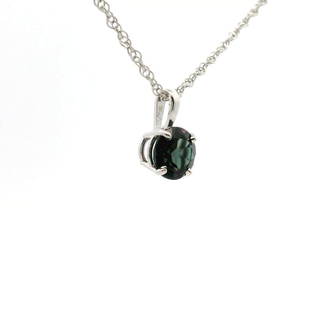 14KT WHITE GOLD LAB-CREATED ALEXANDRITE PENDANT 230-02410