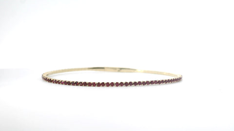 Natural Ruby Bangle Bracelet 241-00044