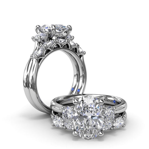 Fana Oval Diamond Wedding Band W4341