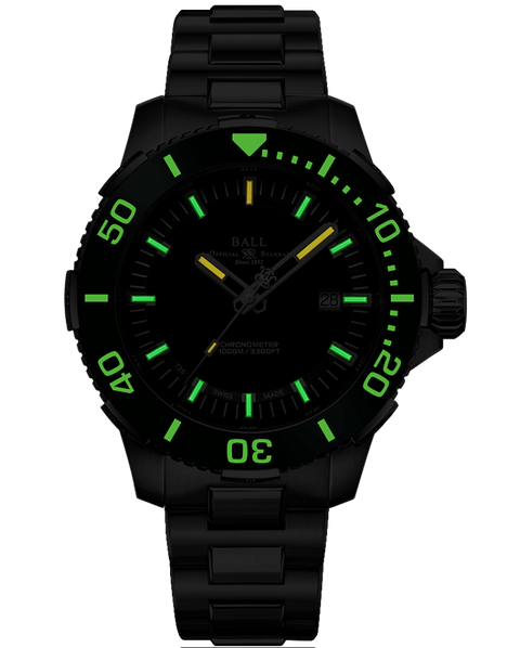 Ball Engineer Hydrocarbon Green Ceramic Bezel 42mm DM3002A-S4CJ-BK