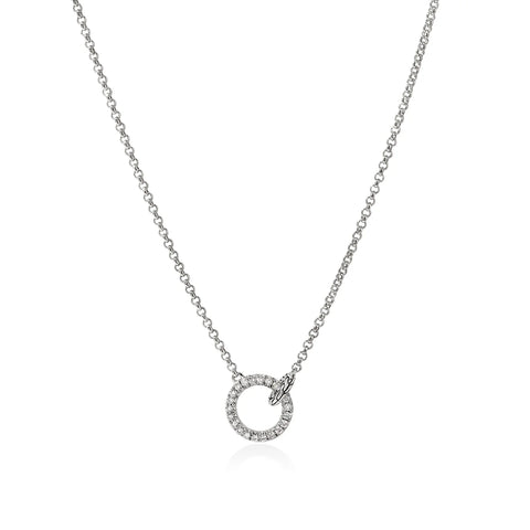 John Hardy Essential Pavé Necklace with Diamonds, 2MM
