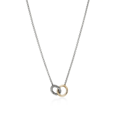 John Hardy Essential Linked Necklace, Gold, Sterling Silver, 2MM NZZ98707