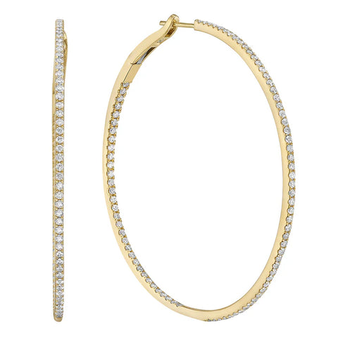Inside/Out Diamond Hoop Earrings Large
