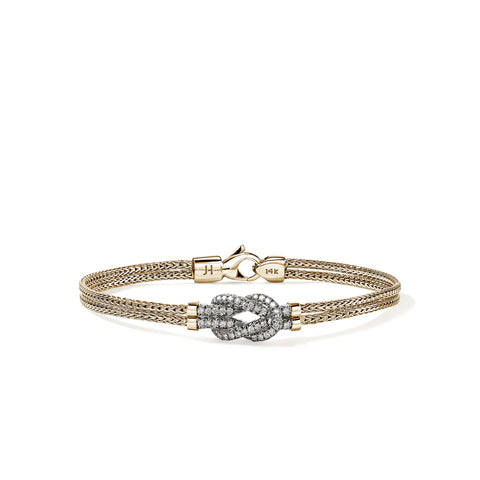 John Hardy Love Knot Bracelet with Diamonds