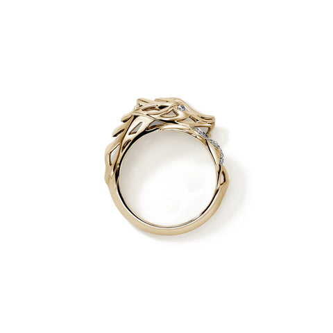 John Hardy Naga Ring with Diamonds