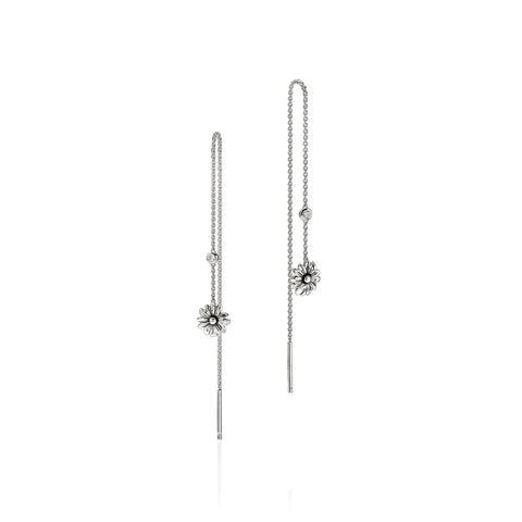 John Hardy Wildflower Drop Chain Earrings, Sterling Silver Billie Eilish and FINNEAS Collaboration EBP430522LGDN