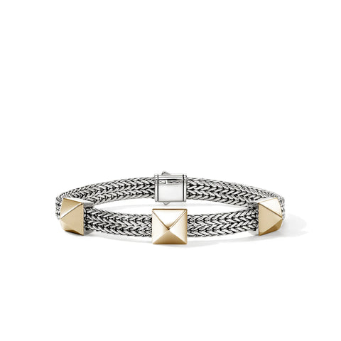 John Hardy Icon Stud Bracelet, Gold, Sterling Silver, 6MM BUZZ98995