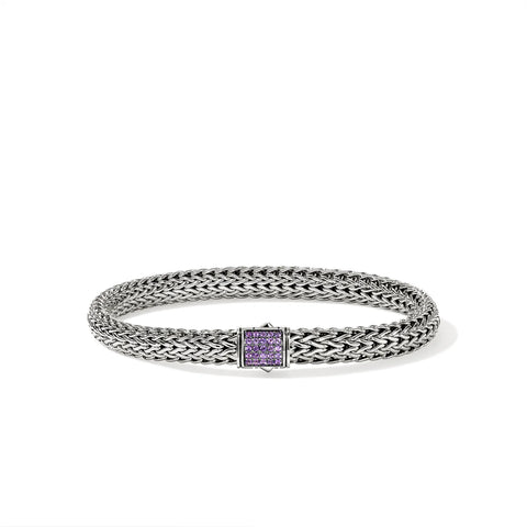 John Hardy Icon Bracelet, Sterling Silver, Gemstones, 6.5MM BUS9909044AM