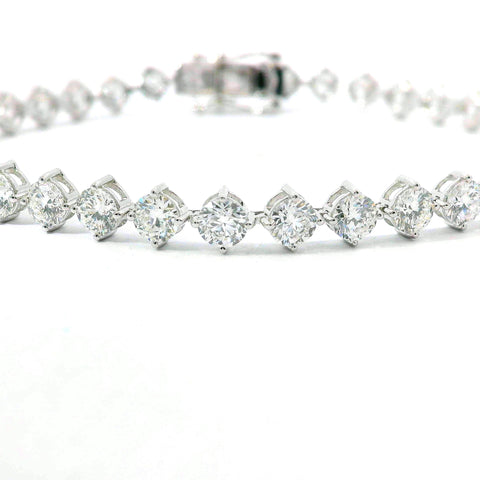 14KT WHITE GOLD 7CTW ROUND DIAMOND TENNIS BRACELET KB35554-RD-7.00CT-VJ