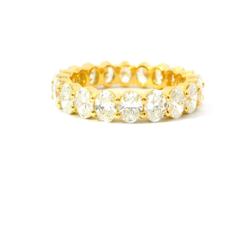 18KT YELLOW GOLD 4CTW OVAL ETERNITY BAND KR30842OV-4.00CT-VJ