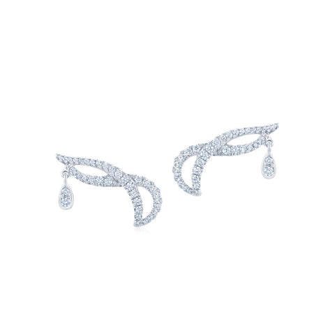 KWIAT 18KT Vine Diamond Ear Climbers E-2522-0-DIA-18KW