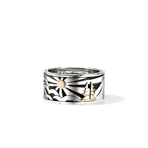 John Hardy Legends Ring, Gold, Sterling Silver, 11.5MM RMZZ98987