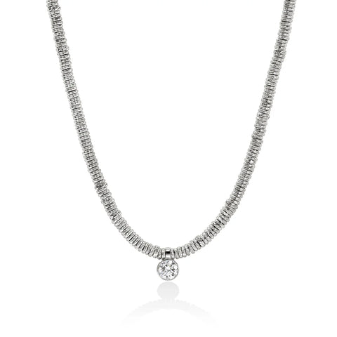 John Hardy JH Lovestruck™ Heishi Pendant Necklace, Sterling Silver, Diamond, 1.0TCW NBP43002LGD