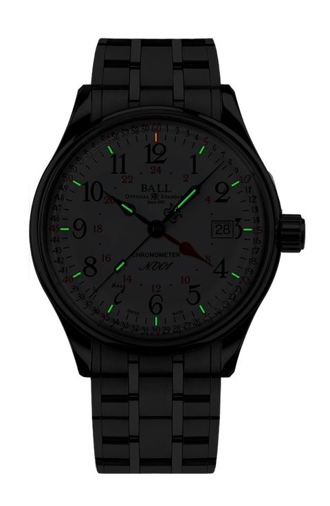 Ball Trainmaster Standard Time GMT (40mm) NM3888D-S5CJ-WH