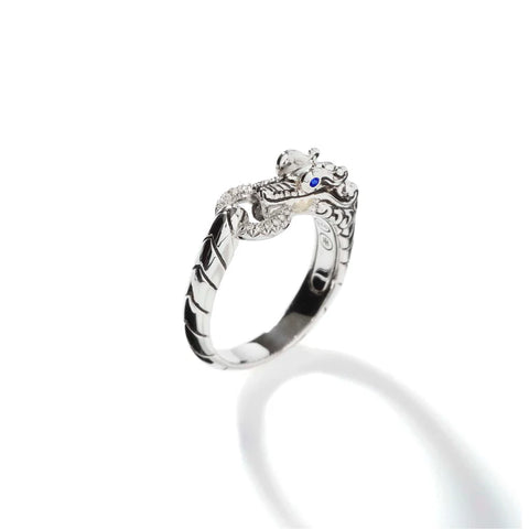 John Hardy Naga Ring, Sterling Silver, Diamonds