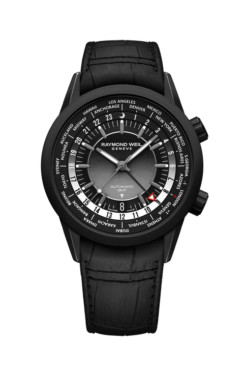Raymond Weil Freelancer GMT 41mm, black dial 2765-BKC-20001