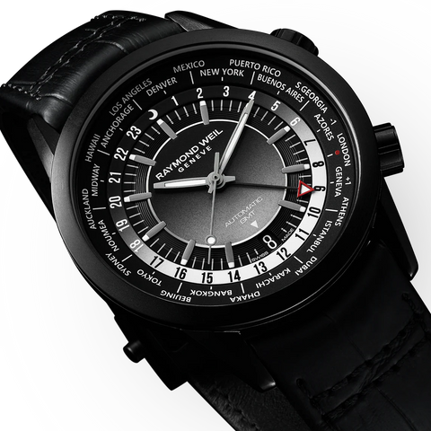 Raymond Weil Freelancer GMT 41mm, black dial 2765-BKC-20001