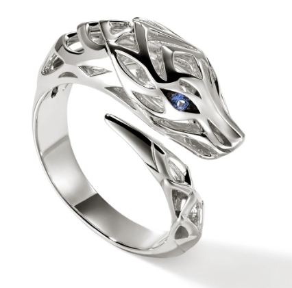 John Hardy Naga Ring with Diamonds