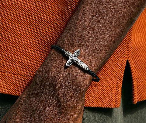 John Hardy Icon 50 Bracelet, Sterling Silver, Leather, 3MM BU97219BL