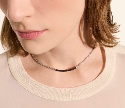 John Hardy JH Essential Pavé Necklace, Sterling Silver, Gemstones, 2.5MM