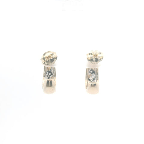 Gold & Natural Diamond Fashion Hoop Earrings