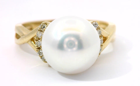 14KT YELLOW GOLD FRESH WATER PEARL RING SIZE 300-00286