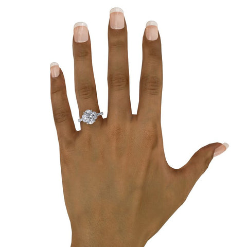 Fana Marquise and Round Half-Moon Shaped Diamond Engagement Ring S4322