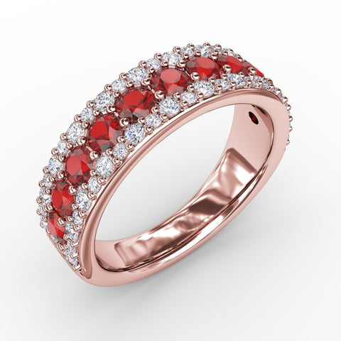 FANA Ruby and Diamond Ring R1523R