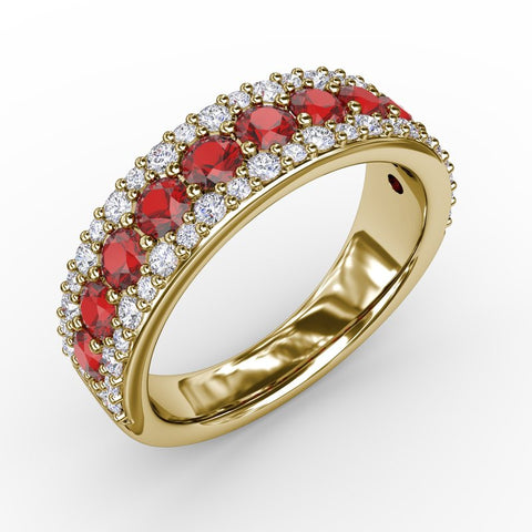 FANA Ruby and Diamond Ring R1523R