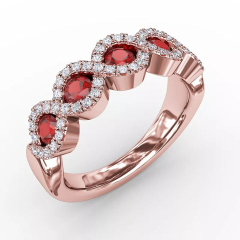 Fana Hold Me Close Sapphire and Diamond Twist Ring