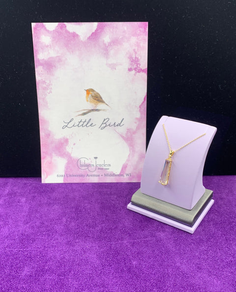 14KT YG Fancy Cut White Topaz necklace. - Chalmers Jewelers