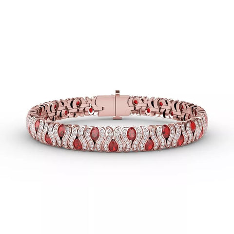 Fana Wave Ruby and Diamond Bracelet 1492