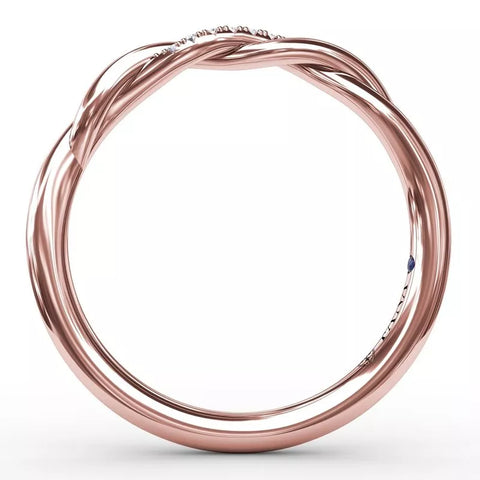 FANA Twist Modern Diamond Stackable Band W4005