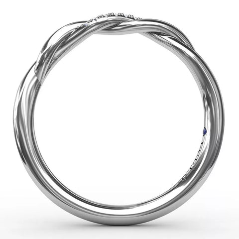 FANA Twist Modern Diamond Stackable Band W4005